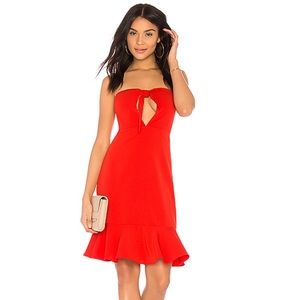 REVOLVE Endless Rose Bow Tie Strapless Dress